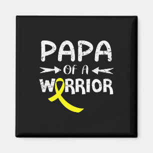 Papa Of A Warrior Against Father Childhood Cancer Magnet