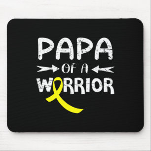 Papa Of A Warrior Against Father Childhood Cancer  Mouse Mat