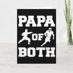 Papa Of Both Funny Footll And Karate Papa Card