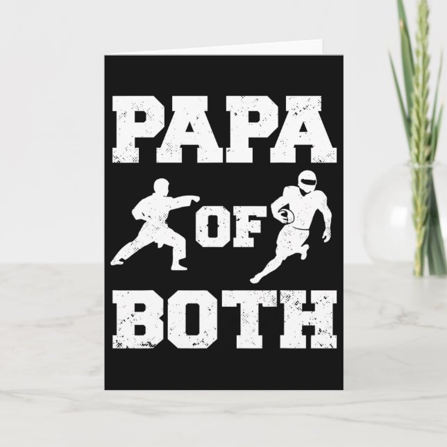 Papa Of Both Funny Footll And Karate Papa  Card (Front)