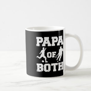 Papa Of Both Funny Soccer Hockey Papa Coffee Mug