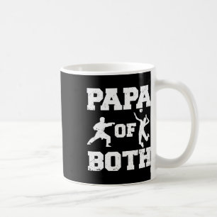 Papa Of Both Funny Volleyll And Karate Papa Coffee Mug
