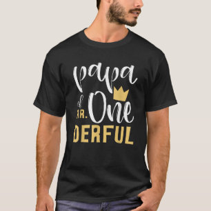 Papa of Mr Onederful 1st Birthday First One Derful T-Shirt
