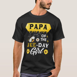 Papa of The Bee Birthday Girl Family Matching Hive T-Shirt