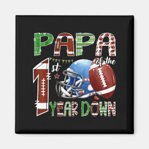 Papa of The Birthday Boy 1 Year Old Party Football Magnet