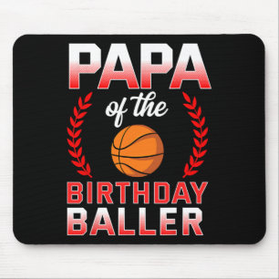 Papa Of The Birthday Boy Bysketbyll Bday Celebrati Mouse Mat