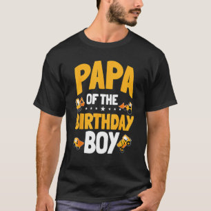 Papa Of The Birthday Boy Construction Worker Bday  T-Shirt