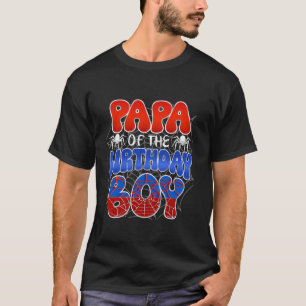 PAPA of the Birthday Boy Costume Spider Web Birthd T-Shirt