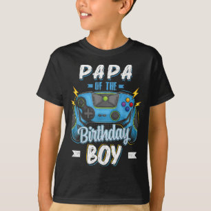 Papa of the Birthday Boy Matching family Video Gam T-Shirt