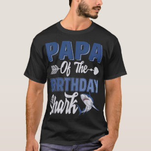 Papa Of The Birthday Boy Shark Ocean Matching Fami T-Shirt