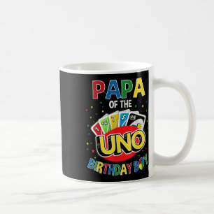 Papa Of The Birthday Boy Uno Game B-day Family Par Coffee Mug
