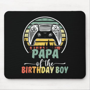 Papa Of The Birthday Boy Video Gamer Matching Fami Mouse Mat