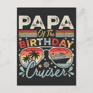 Papa of the Birthday Cruiser Vacation Postcard