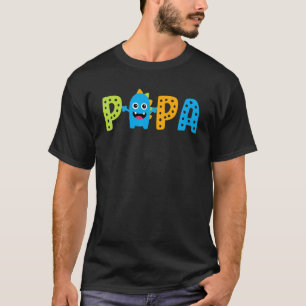 Papa Of The Birthday Monster 1st Birthday Family T-Shirt