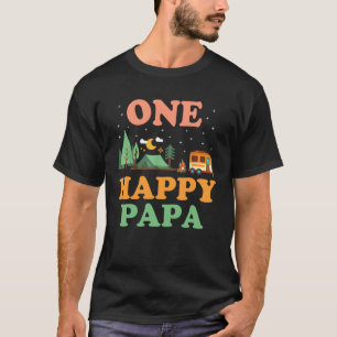 Papa of The Happy Camper  One Happy Papa Camping T-Shirt
