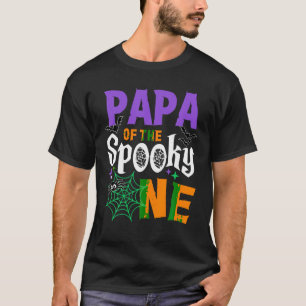 Papa Of The Spooky One Boy Halloween 1st Birthday T-Shirt