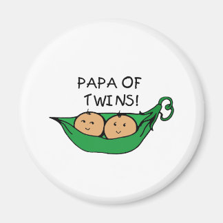 Papa of Twins Pod Magnet