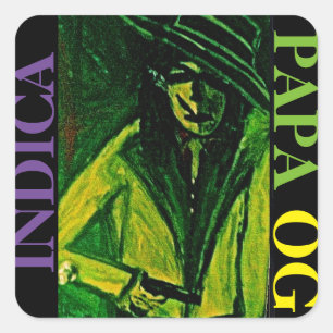 PAPA OG INDICA SQUARE STICKER