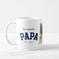 Papa one photo sporty navy blue Father's Day