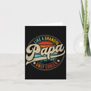 Papa Only Cooler Vintage For Grandpa Fathers Day B Card