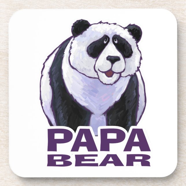 Papa Panda Bear Coaster (Front)