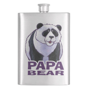 Papa Panda Bear Hip Flask