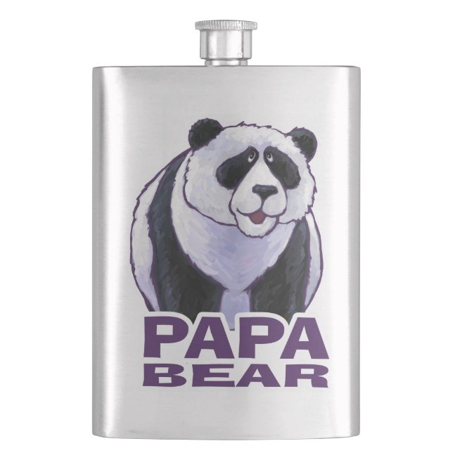 Papa Panda Bear Hip Flask (Front)