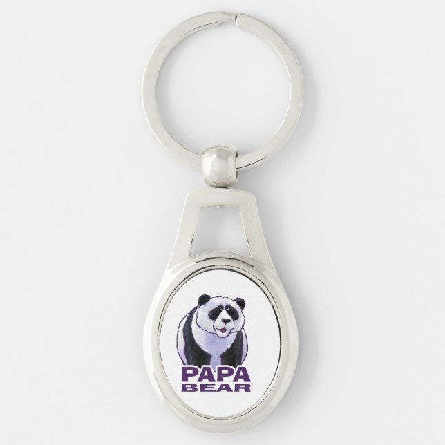 Papa Panda Bear Key Ring (Front)