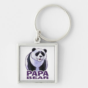Papa Panda Bear Key Ring