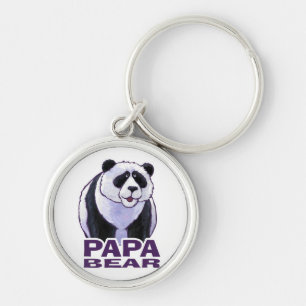 Papa Panda Bear Key Ring
