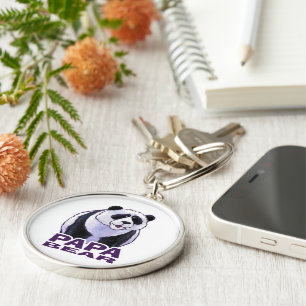 Papa Panda Bear Key Ring