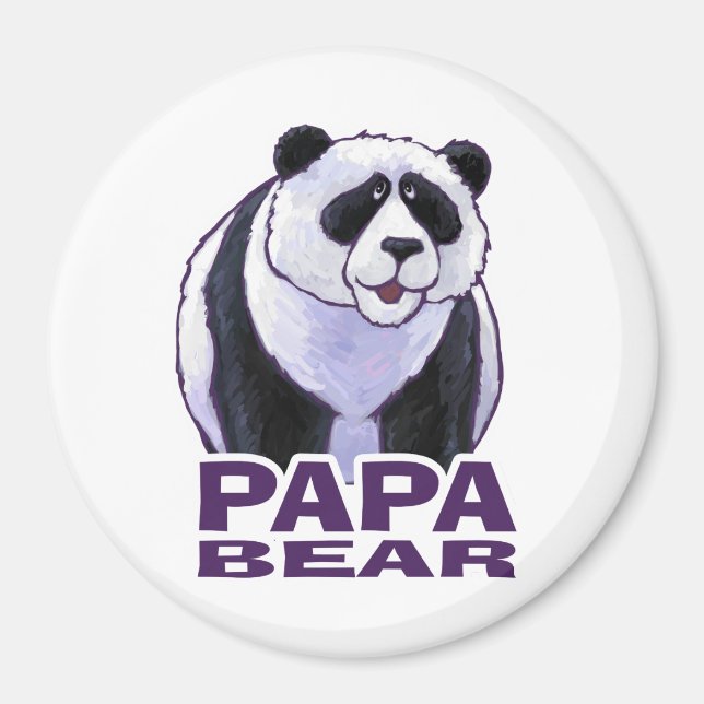 Papa Panda Bear Magnet (Front)
