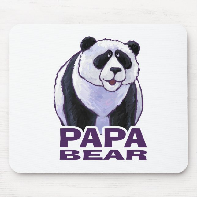 Papa Panda Bear Mouse Mat (Front)