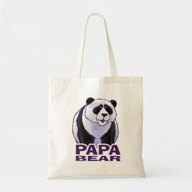 Papa Panda Bear Tote Bag (Front)