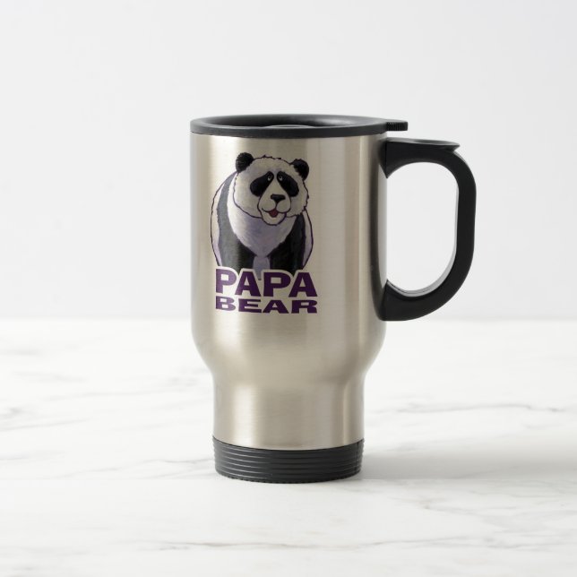 Papa Panda Bear Travel Mug (Right)