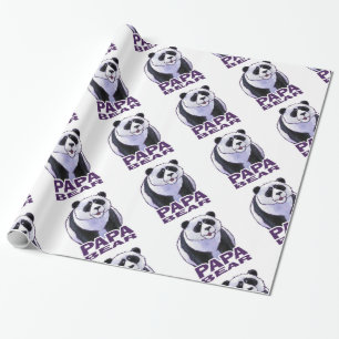 Papa Panda Bear Wrapping Paper
