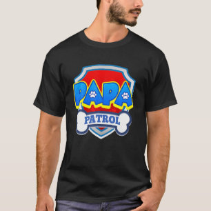 Papa Patrol Dog Funny Gift Birthday Party T-Shirt