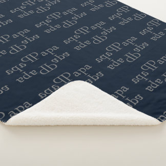 Papa Personalised Sherpa Blanket