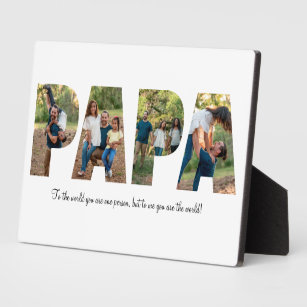 Papa Photo Collage Plaque for Father's day