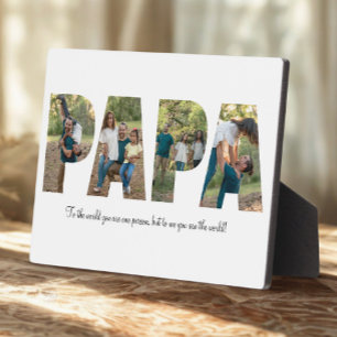 Papa Photo Collage Plaque for Father's day