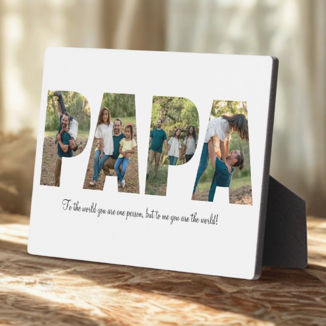 Papa Photo Collage Plaque for Father's day (Creator Uploaded)