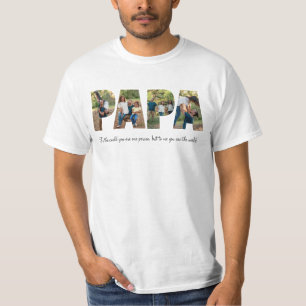 Papa Photo Collage Shirt for Father's day