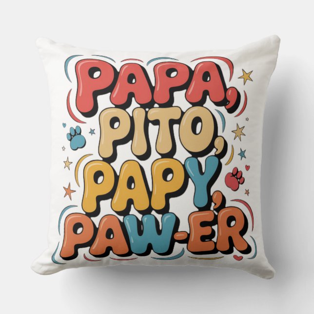 Papa Pito Pappy Pawer Cushion (Front)