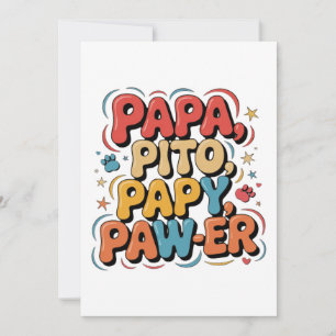 Papa Pito Pappy Pawer Thank You Card