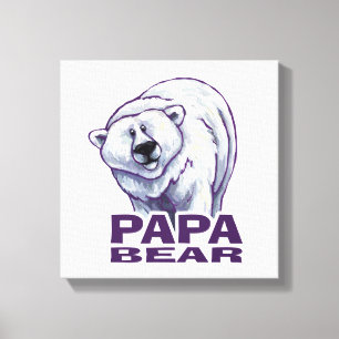 Papa Polar Bear Canvas Print