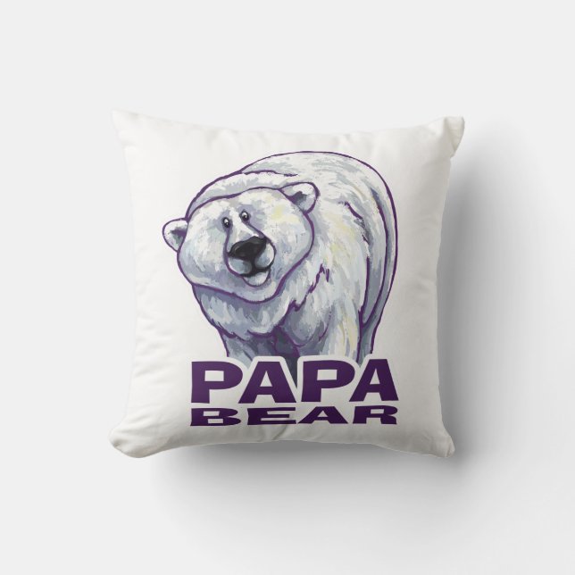 Papa Polar Bear Cushion (Front)