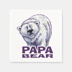 Papa Polar Bear Napkin