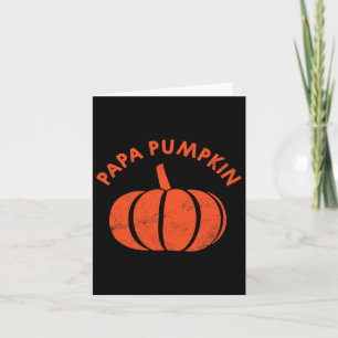 Papa Pumpkin Family For Autumn Fall Halloween  Card