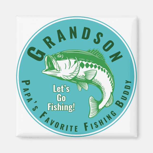 Papa’s Favourite Fishing Buddy Magnet (Front)