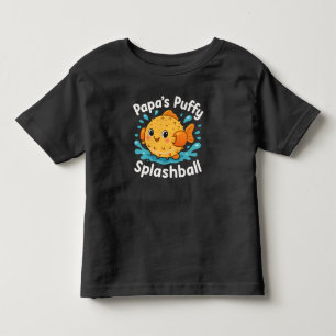 Papa’s Puffy Splashball Funny Water Fish Toddler T-Shirt